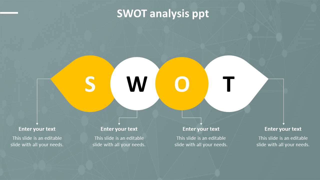 Unique SWOT Analysis PPT For Network For Presentation